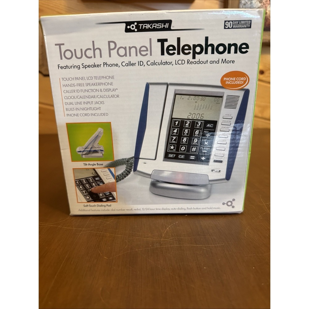 New Takashi LCD Touch Panel Phone Caller ID Calculator Speakerphone Big Display
